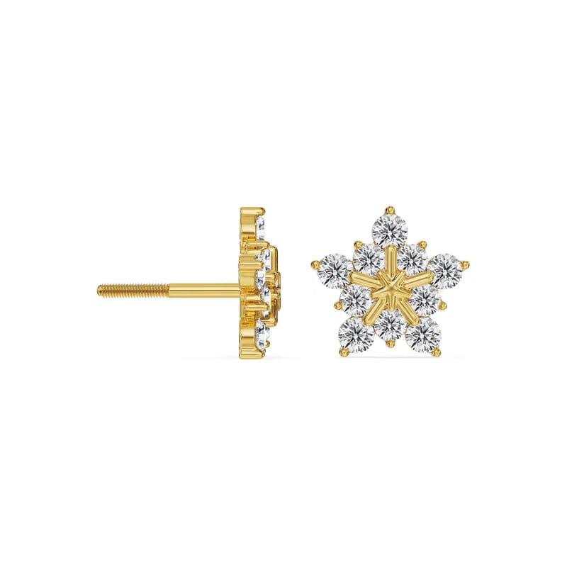 Daisy Drop Lab Grown Diamond Earring 9KT