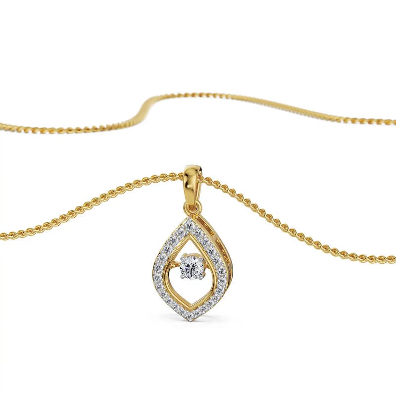 Dancing Diamond Lab Grown Pendant 9KT