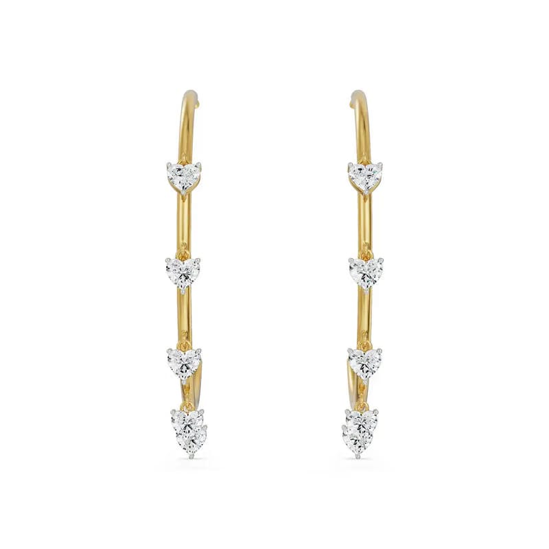 Dancing Hearts Dangle Hoop Earrings_in_stock
