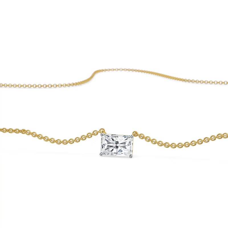 Drum Ruby Lab Grown Diamond Necklace_in-stock