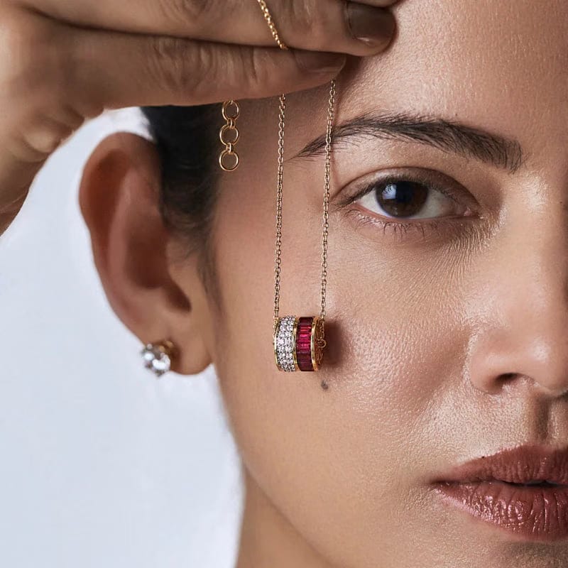 Drum Ruby Lab Grown Necklace_in_stock