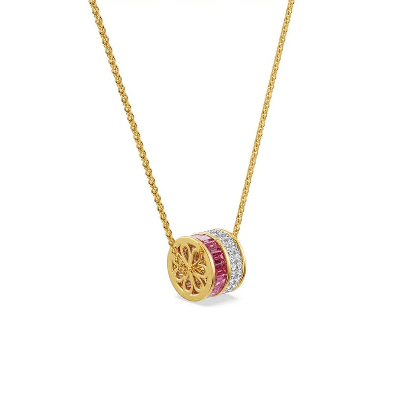 Drum Ruby Lab Grown Necklace_in_stock