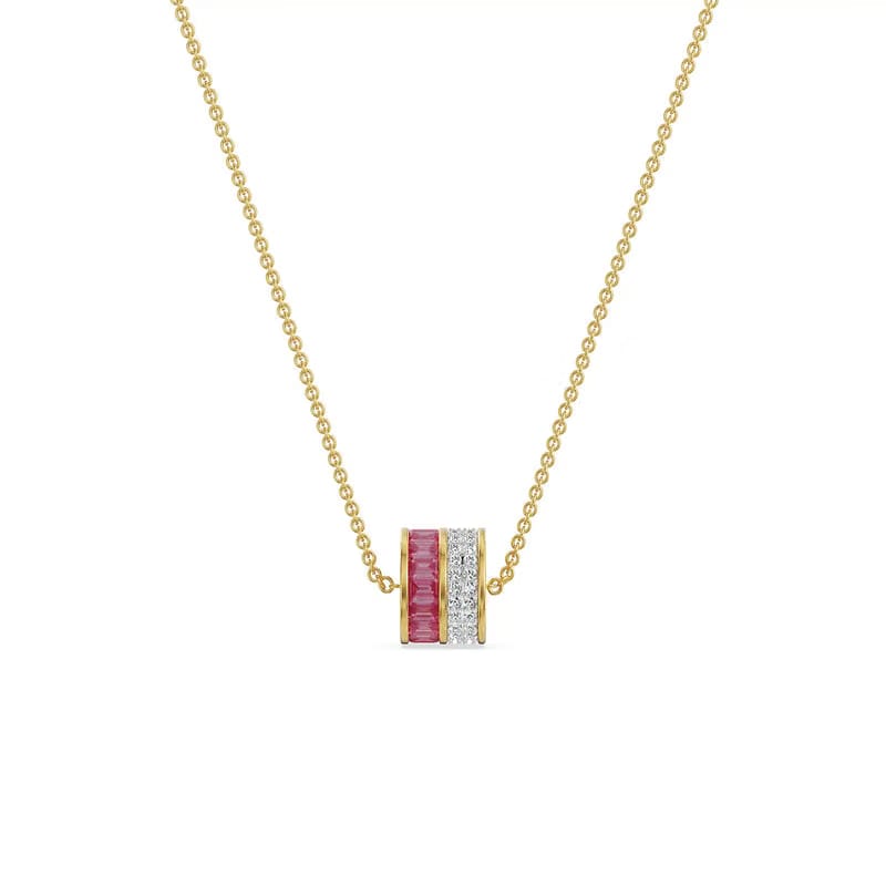 Drum Ruby Lab Grown Necklace_in_stock