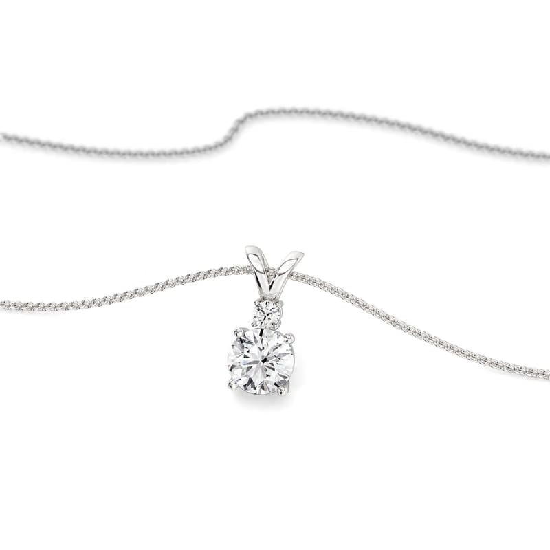 Dual Solitaire Lab Grown Diamond Pendant 9KT