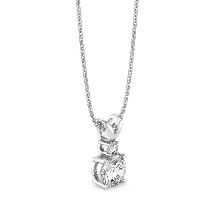 Dual Solitaire Lab Grown Diamond Pendant 9KT