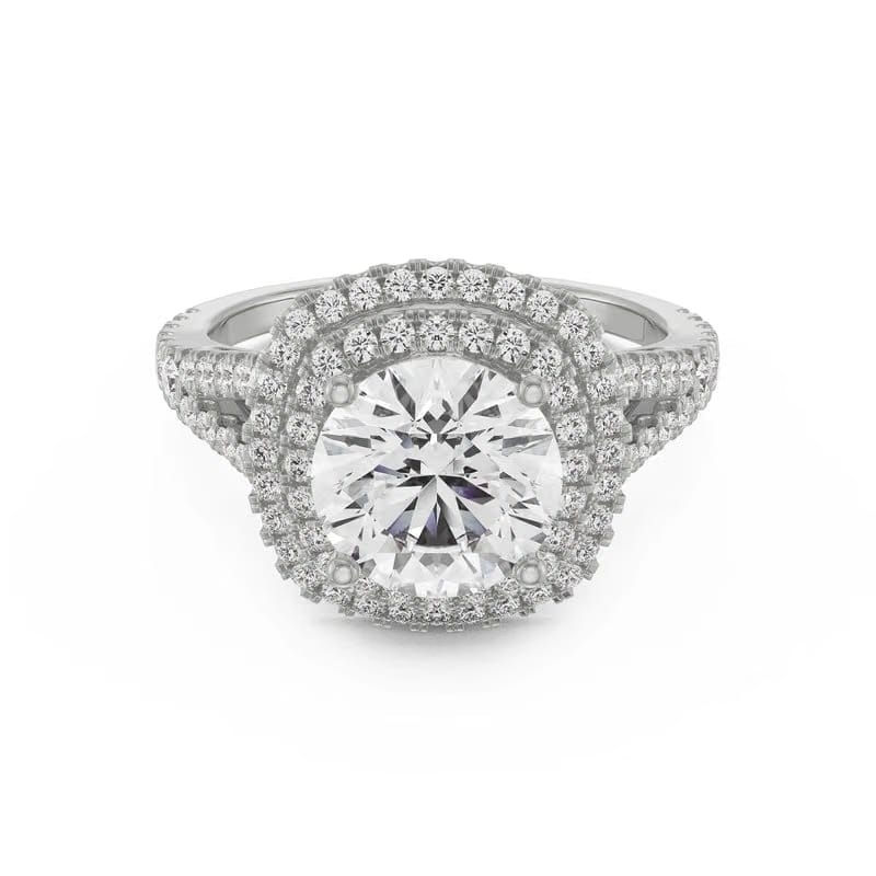 Duo Band Lab Grown Diamond Halo Ring