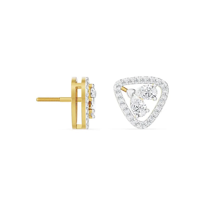 Duo Pear Diamond Studs