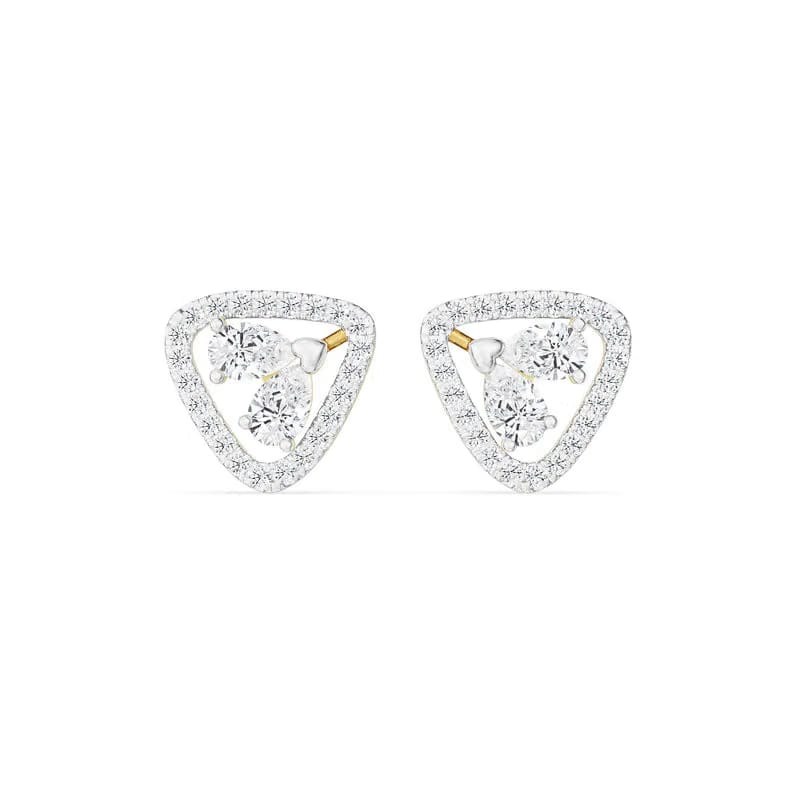 Duo Pear Diamond Studs