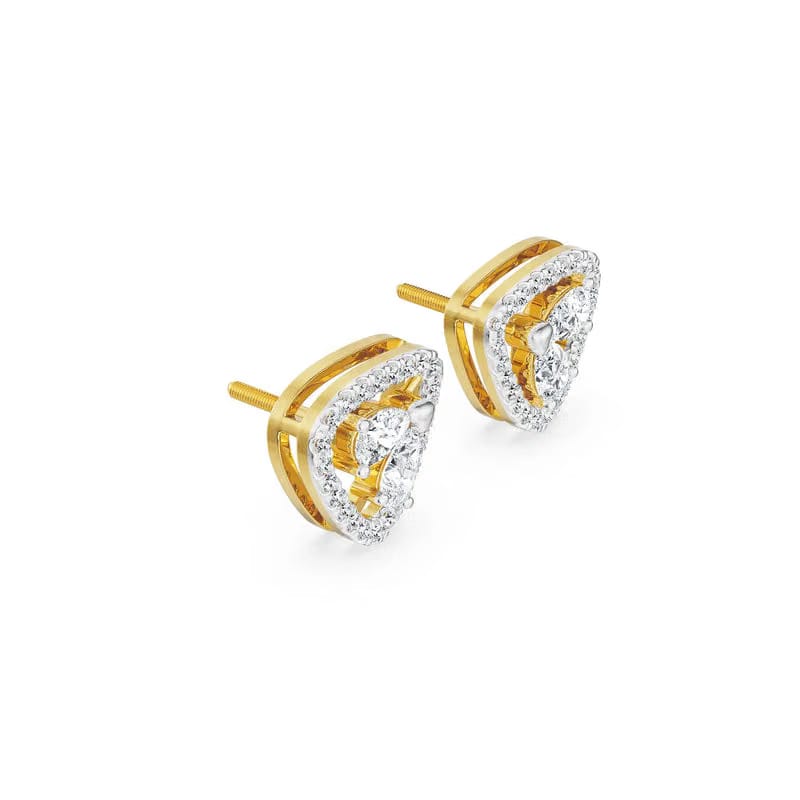 Duo Pear Diamond Studs 9KT