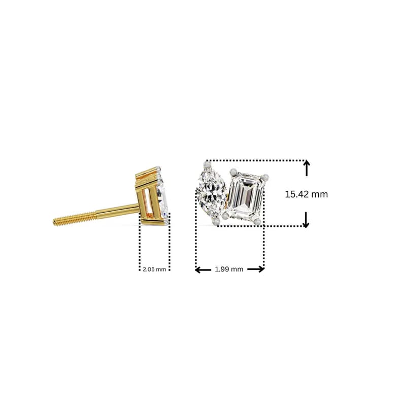 Duo Solitaire Lab Grown Diamond Studs