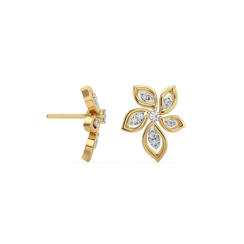 Elegant Flora Lab Grown Diamond Earrings