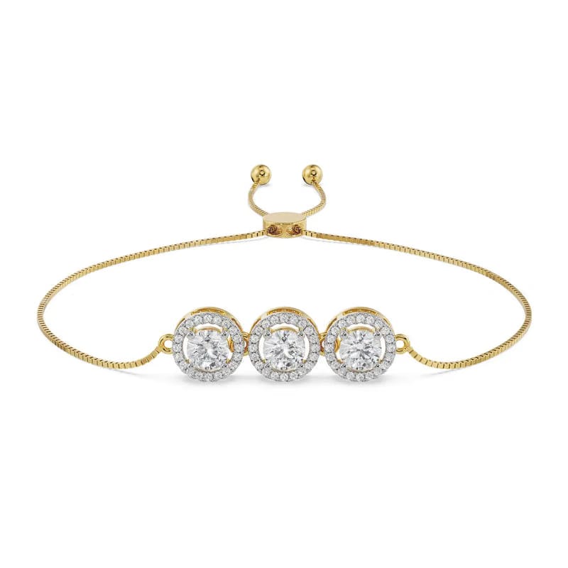 Elegant Trio Lab Grown Diamond Bracelet 9KT