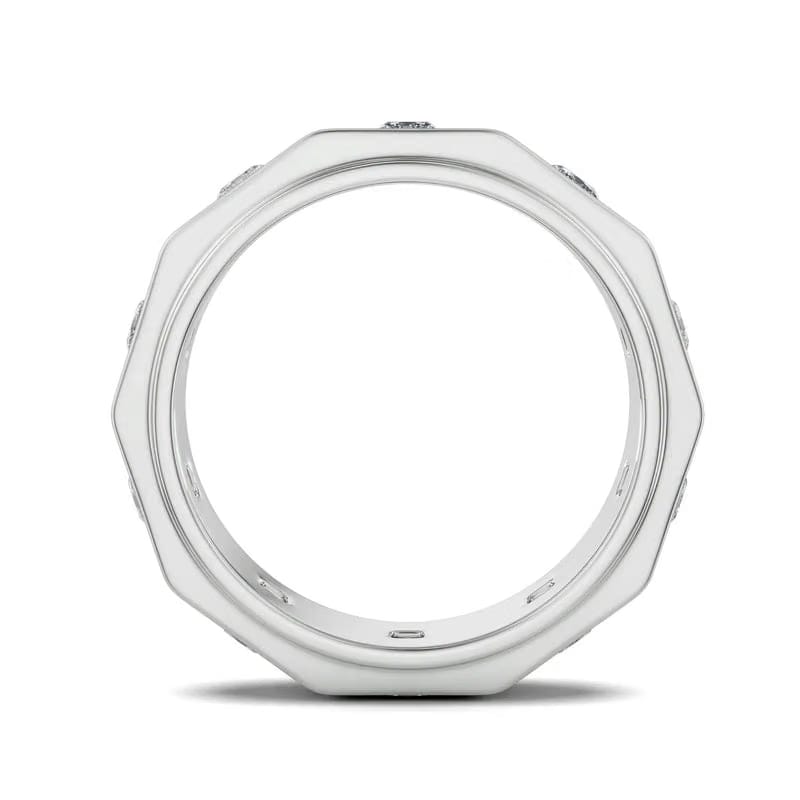 Elijah Princess Cut Lab Grown Diamond Wedding Band