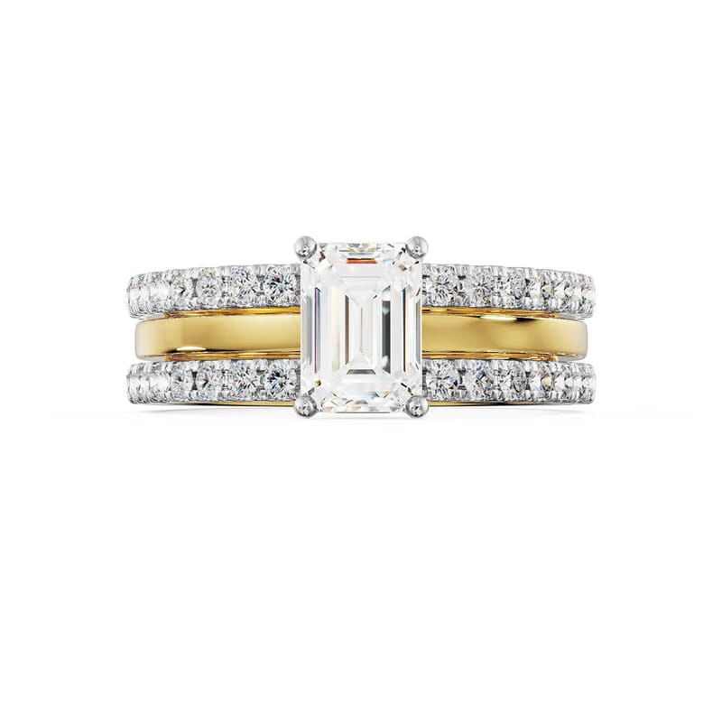 Ella Emerald Lab Diamond Engagement Ring 9KT
