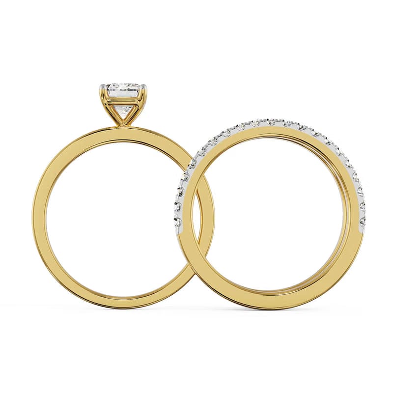 Ella Emerald Lab Diamond Engagement Ring 9KT