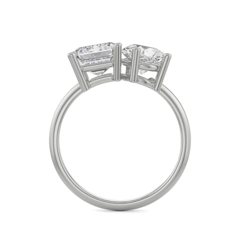 Emerald and Pear Lab Grown Diamond Ring