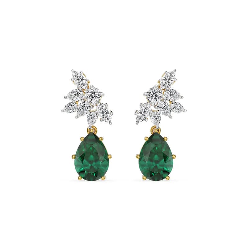 Emerald Bliss Lab Grown Diamond Earrings