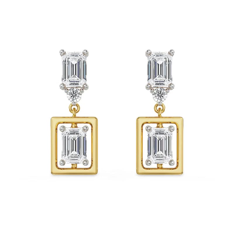 Emerald Chic Lab Grown Diamond Earrings