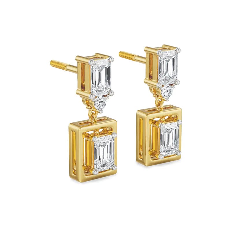 Emerald Chic Lab Grown Diamond Earrings