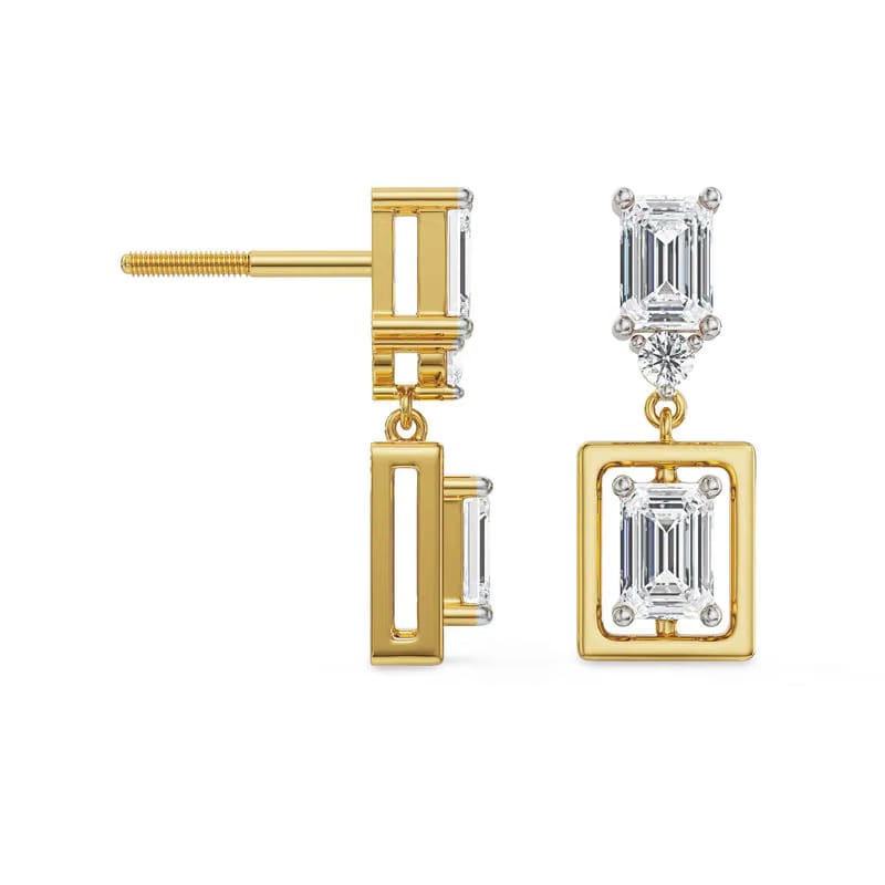 Emerald Chic Lab Grown Diamond Earrings