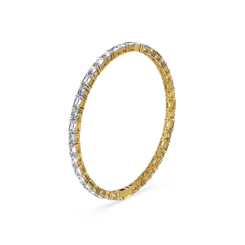 Emerald Crown Lab Grown Diamond Tennis Bracelet 9KT