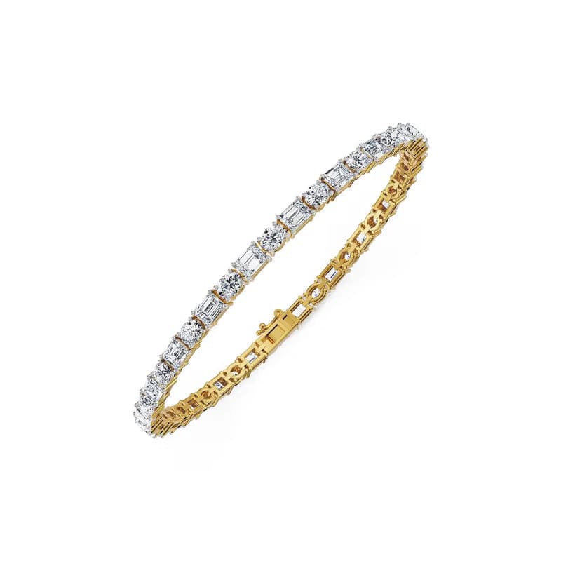 Emerald Crown Lab Grown Diamond Tennis Bracelet 9KT