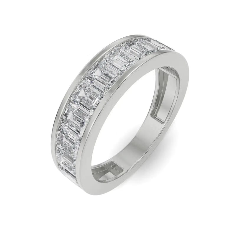 Emerald Eternity Diamond Band_in_stock
