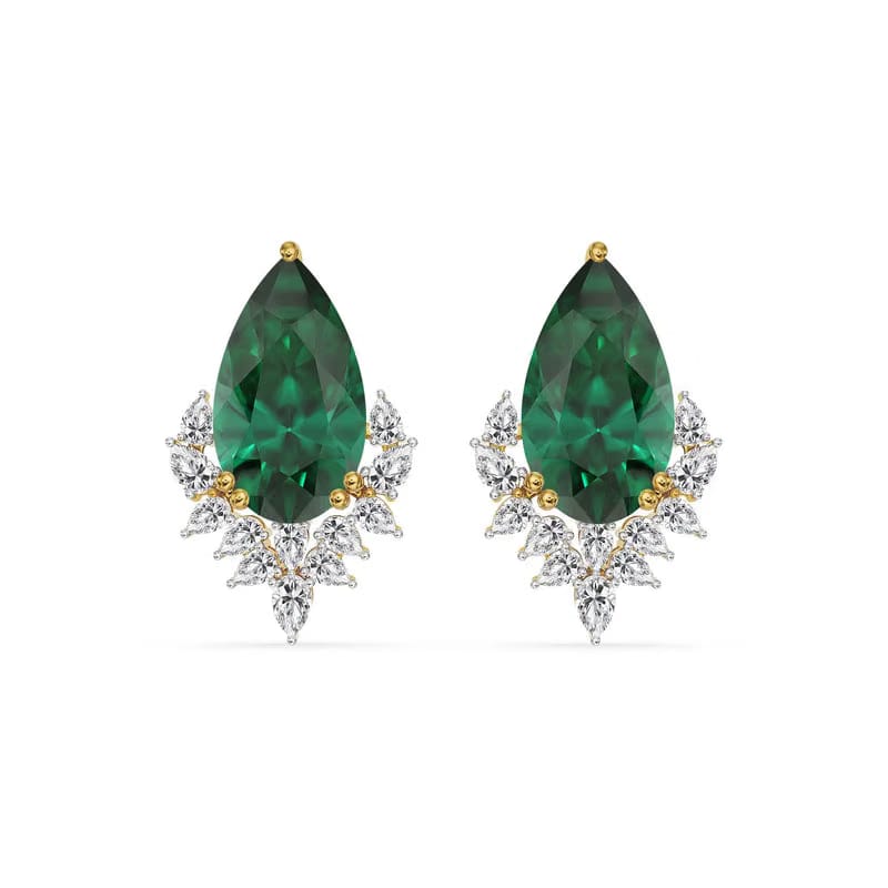 Emerald Grace Lab Grown Diamond Earrings