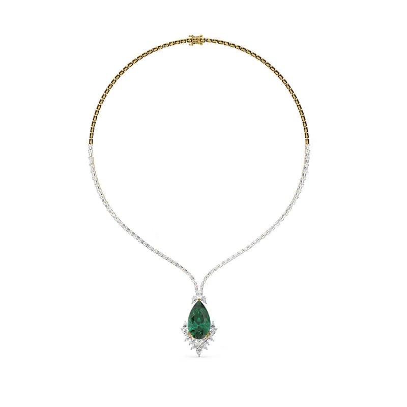 Emerald Grace Lab Grown Diamond Necklace