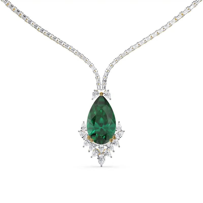 Emerald Grace Lab Grown Diamond Necklace