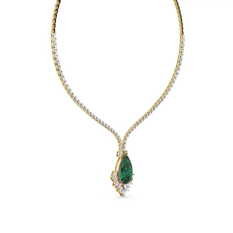 Emerald Grace Lab Grown Diamond Necklace