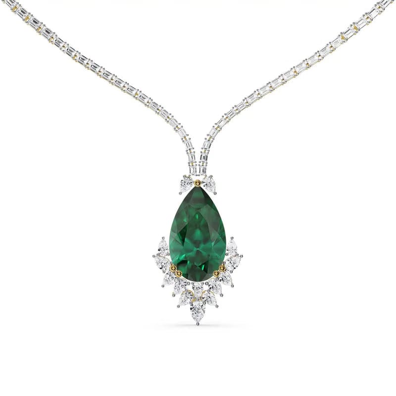 Emerald Grace Lab Grown Diamond Necklace 9KT