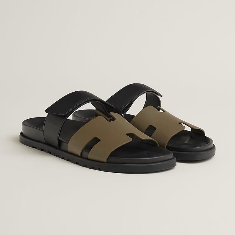 Hermes Chypre sandal (vert toundra / noir)