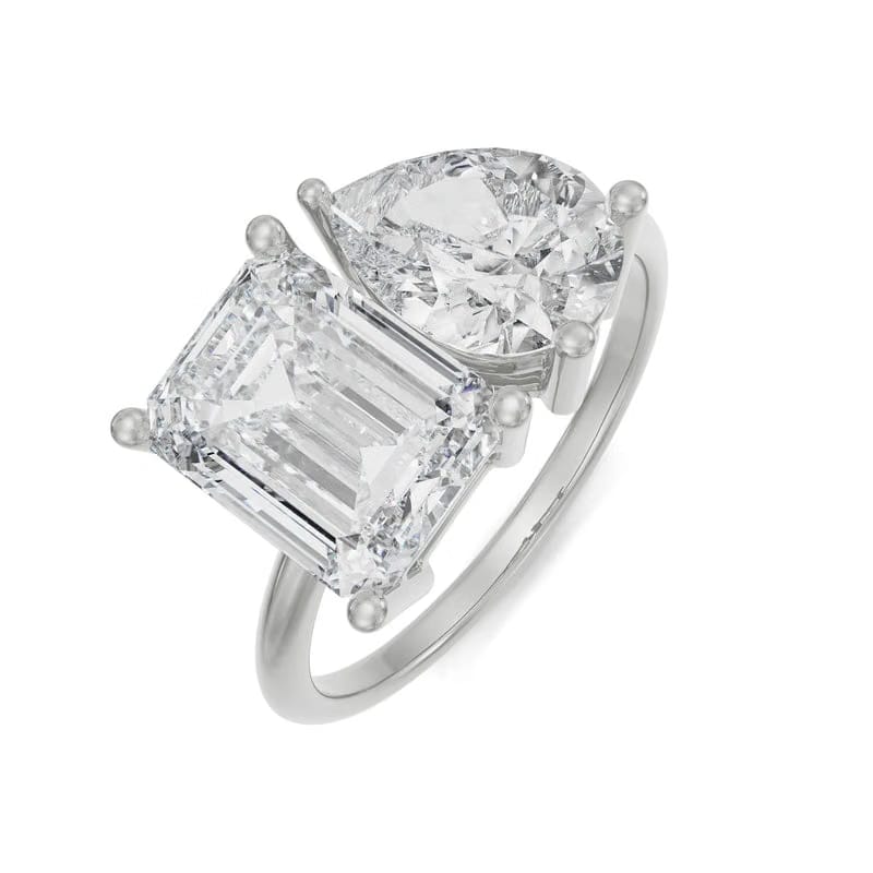 Emerald Pear Lab Grown Diamond Ring_in_stock