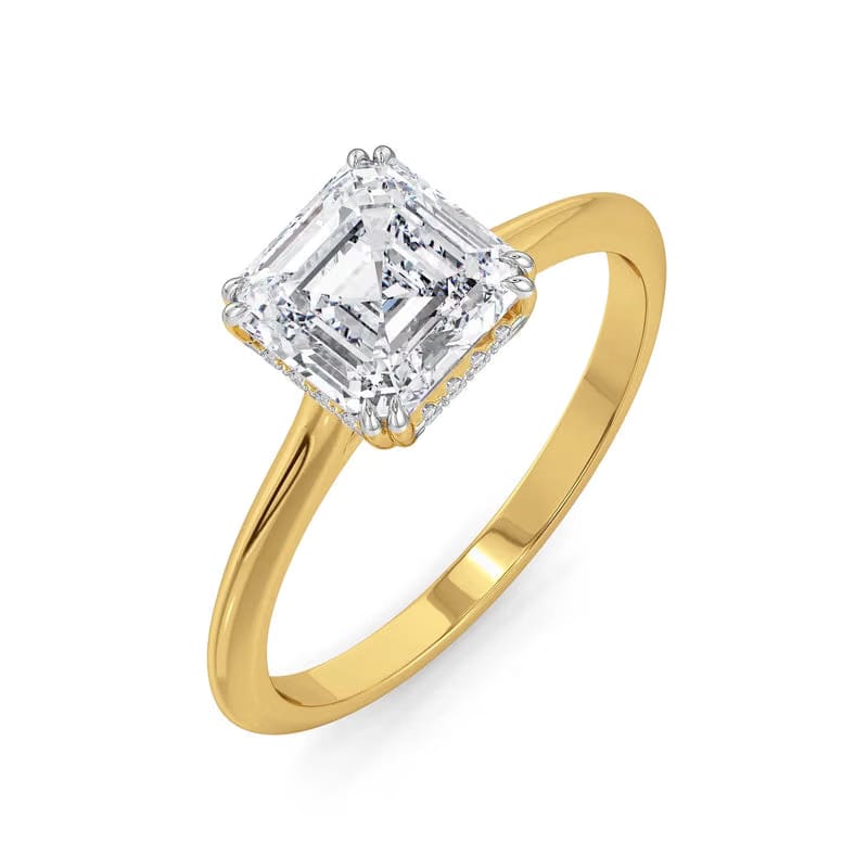 Emerald Square Lab Diamond Ring
