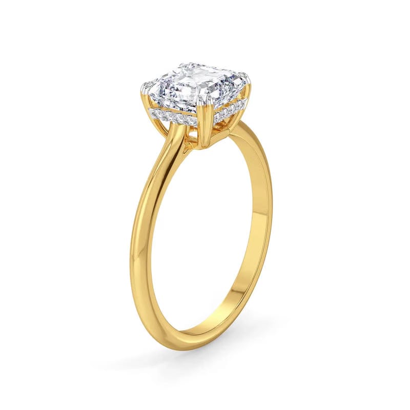 Emerald Square Lab Diamond Ring