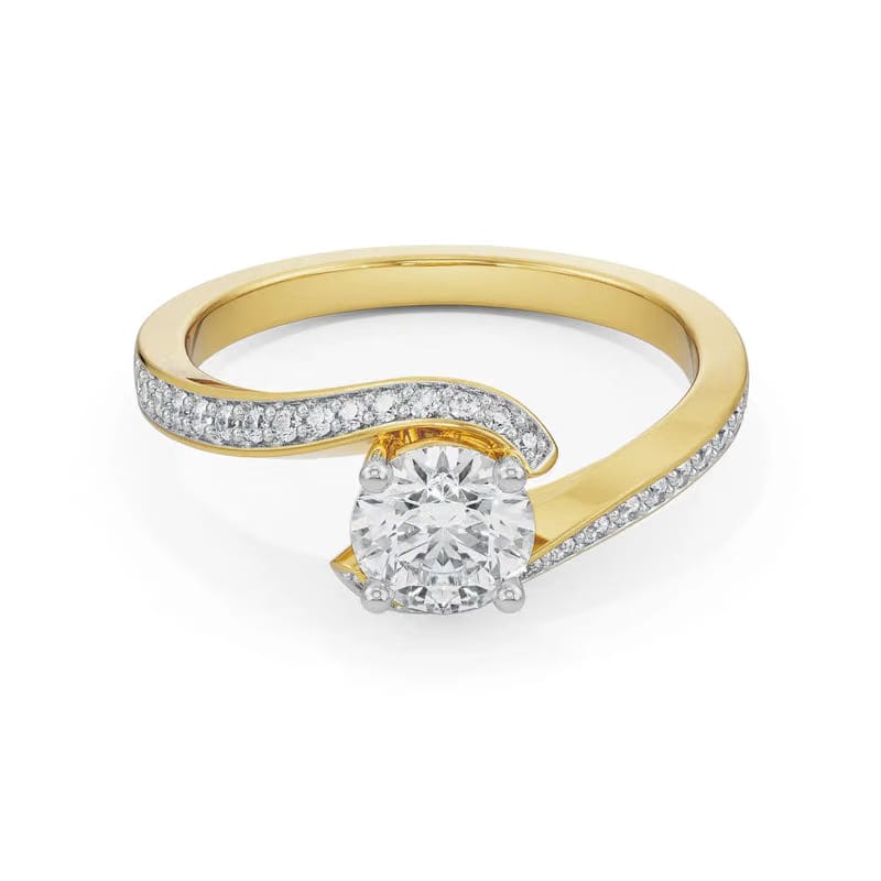 Esther Lab Grown Diamond Solitaire Twisted Ring