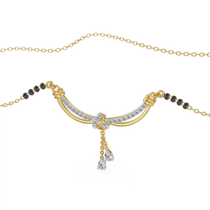 Eternal Knot Lab Grown Diamond Mangalsutra 9KT