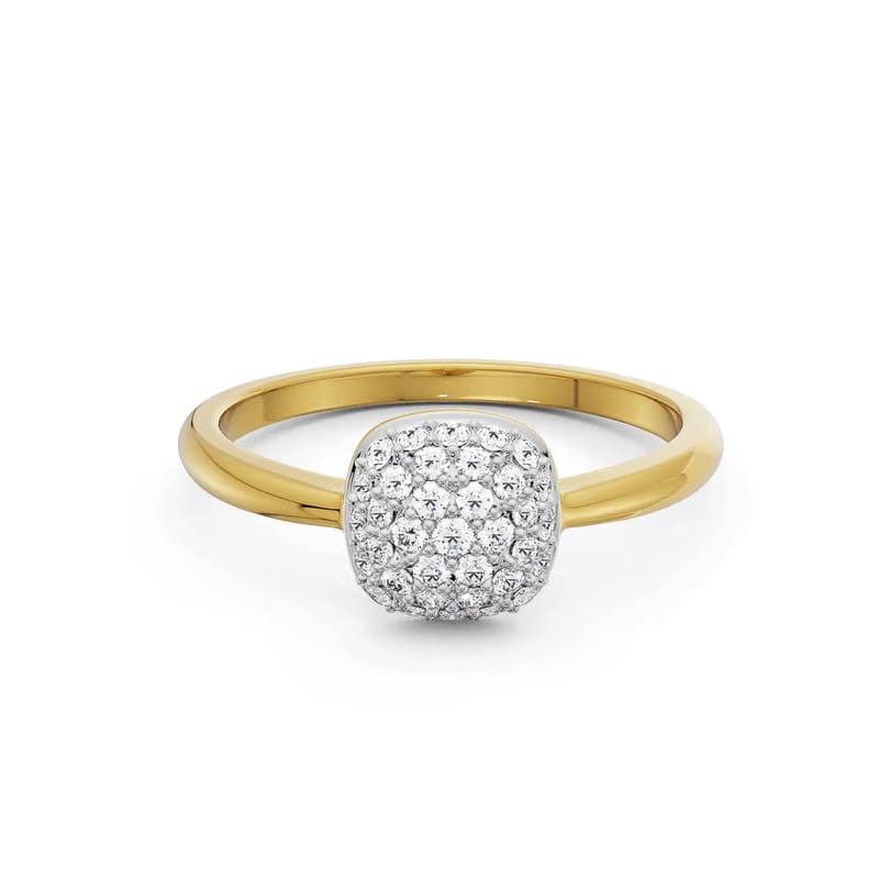 Eternal Square Solitaire Diamond Ring 9KT