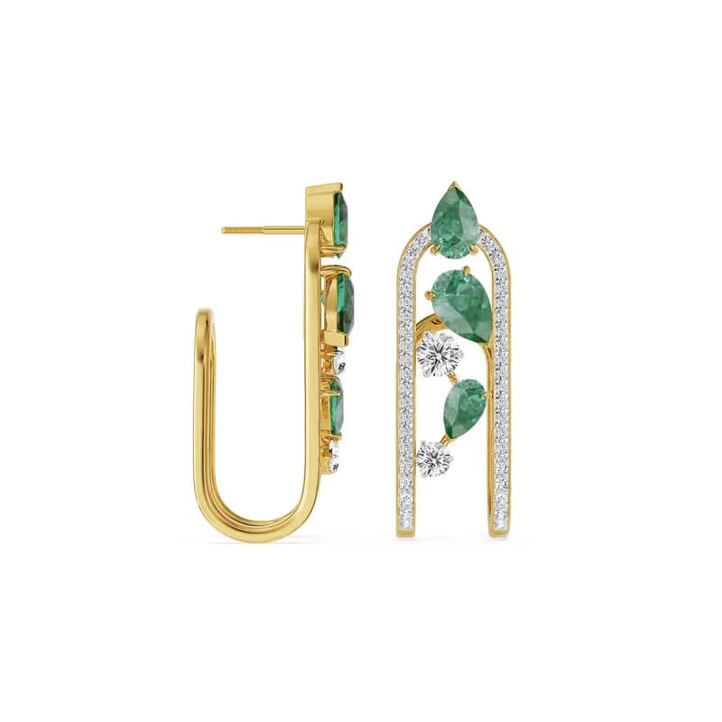Ethereal Gemstone Lab Grown Diamond Earrings 9KT