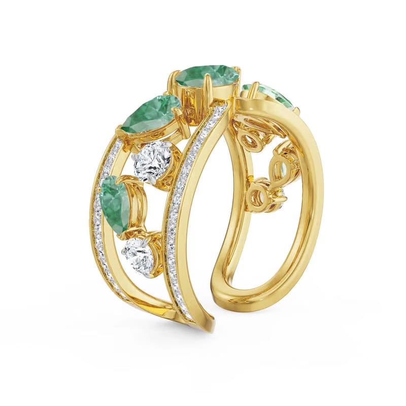 Ethereal Gemstone Lab Grown Diamond Ring
