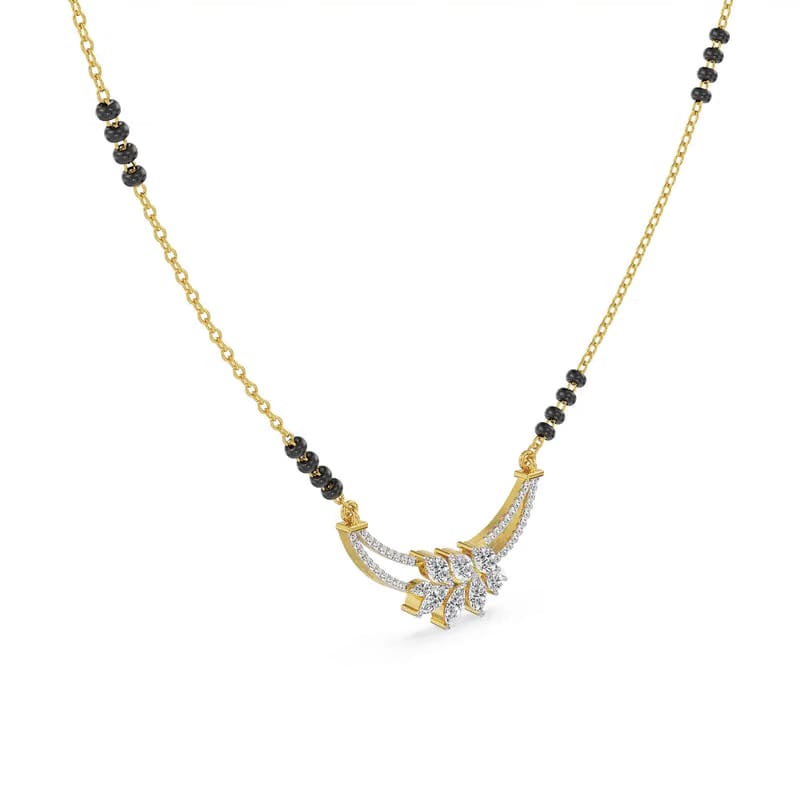 Ethereal Leaf Lab Grown Diamond Mangalsutra