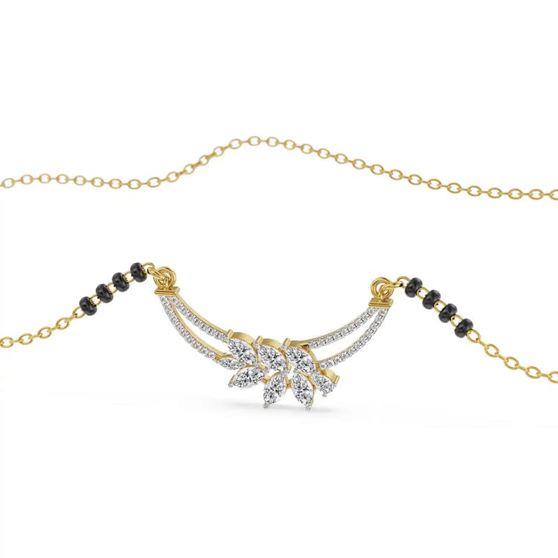 Ethereal Leaf Lab Grown Diamond Mangalsutra