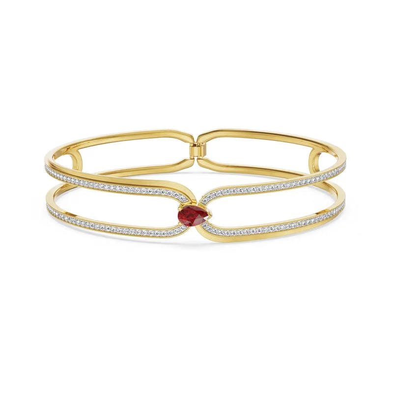 Ethereal Ruby Lab Grown Diamond Bracelet 9KT