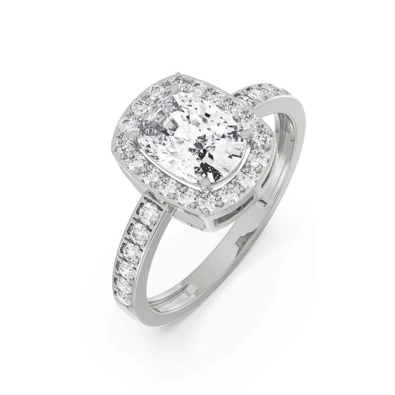 Exquisite Cushion Lab Grown Diamond Sparkle Ring