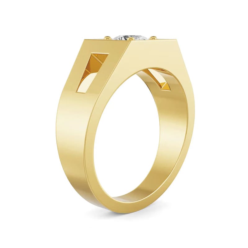 Ezra Round Men's Lab Grown Diamond Ring