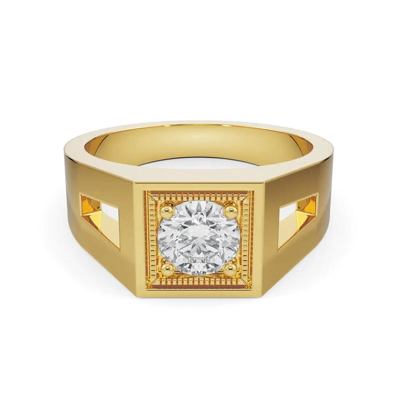 Ezra Round Men's Lab Grown Diamond Ring 9KT