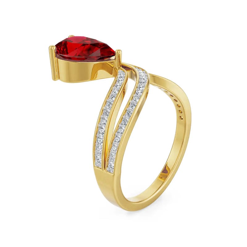 Fiery Gemstone Lab Grown Diamond Ring