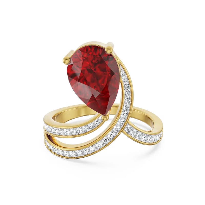 Fiery Gemstone Lab Grown Diamond Ring 9KT