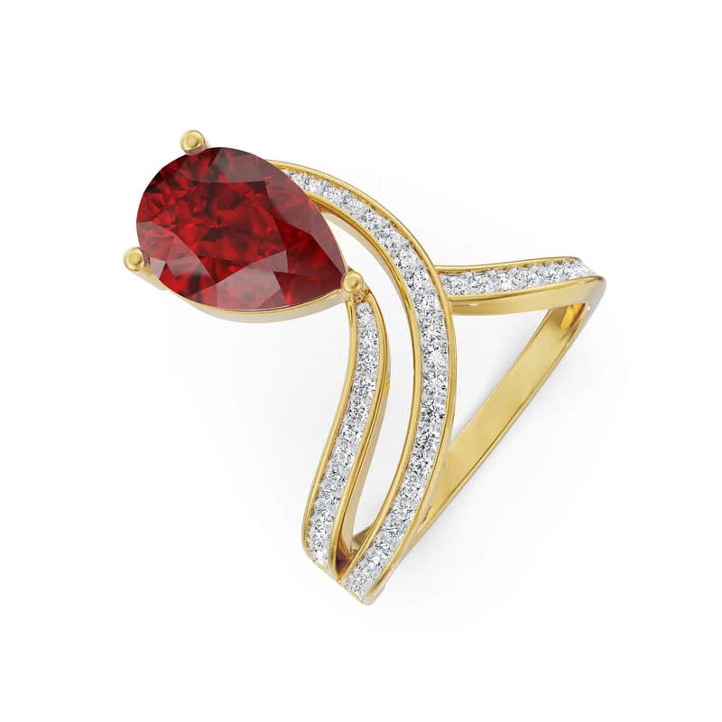 Fiery Gemstone Lab Grown Diamond Ring 9KT